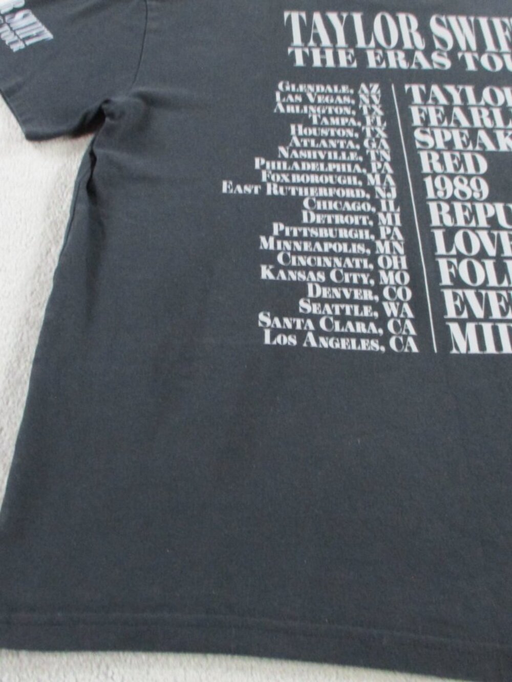 Taylor Swift Eras Tour T Shirt Adult Large Black Graphic Print Official Tee - Picture 5 of 10